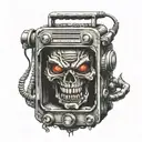 alastor the radio demon tattoo design idea