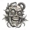 alastor the radio demon tattoo design idea