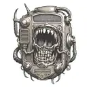 alastor the radio demon tattoo design idea