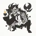 alastor hazbin hotel tattoo design idea