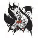 alastor hazbin hotel tattoo design idea