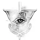 Back tattoo with eye of Horus, eye of Ra and ankh from Egypt tattoo design idea