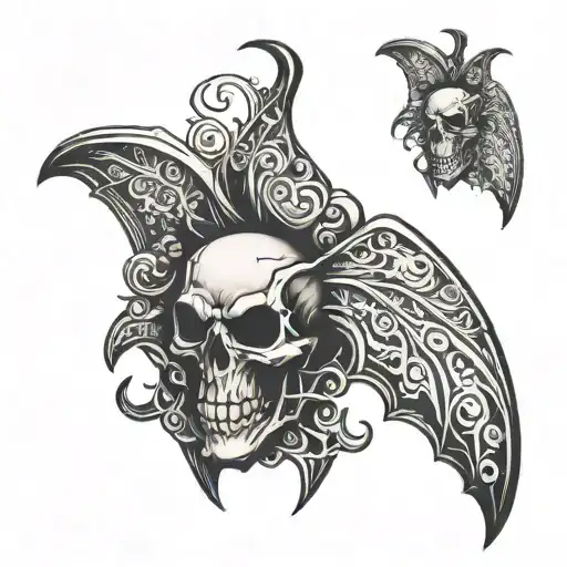 deathbat tattoo design idea