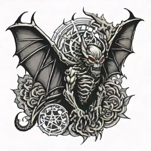 avenged sevenfold hellbat tattoo design idea