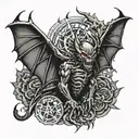 avenged sevenfold hellbat tattoo design idea