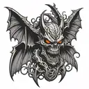 avenged sevenfold hellbat tattoo design idea