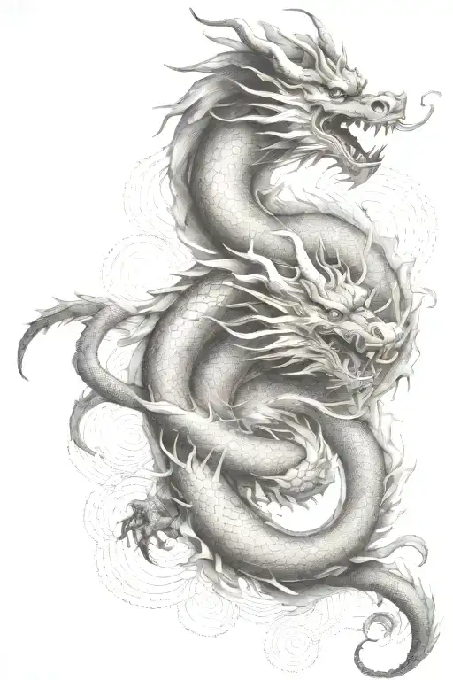 friendly chinese dragon tattoo design idea