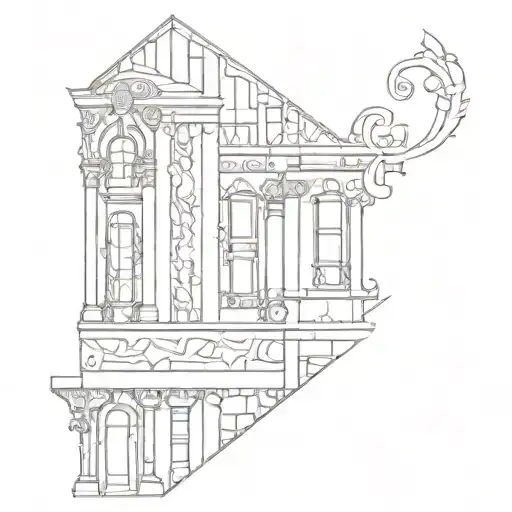 architectural motifs and patterns tattoo design idea