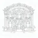 architectural motifs tattoo design idea