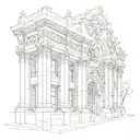 architectural motifs tattoo design idea