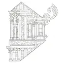 architectural motifs and patterns tattoo design idea
