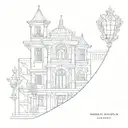 architectural motifs and patterns tattoo design idea