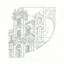 architectural motifs and patterns tattoo design idea