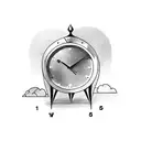 Clock with time 20:53, and ohana underneath at the sides i want some effects tattoo design idea