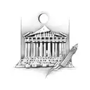 Parthenon tattoo design idea