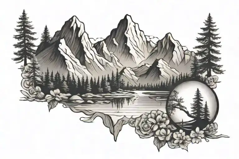 Traveling, Nature, mountains, Peace, Love  tattoo design idea