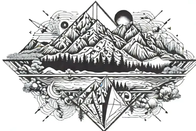 Traveling, Nature, mountains, Peace, Love  tattoo design idea