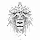 Lion punk  programmist tattoo design idea