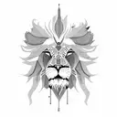 Lion punk  programmist tattoo design idea