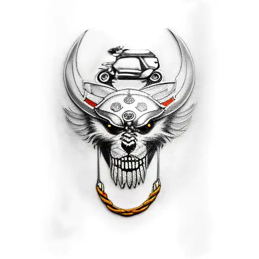 Odin on a Harley Davidson tattoo design idea