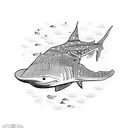 small whale shark tattoo design idea