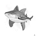 small whale shark tattoo design idea