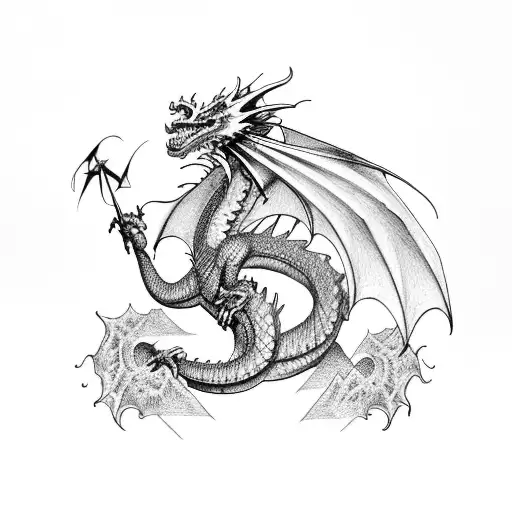 Dragon brother tattoo design idea