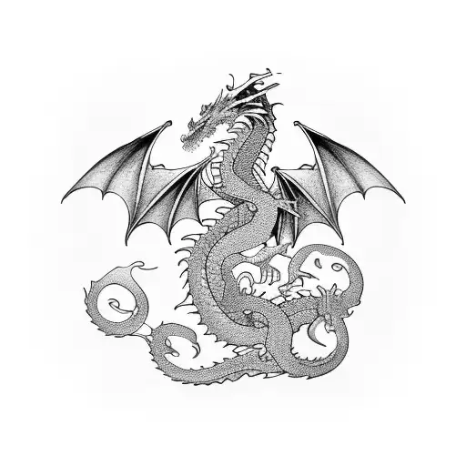 Dragon, brotherhood tattoo design idea