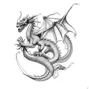 Dragon brother tattoo design idea