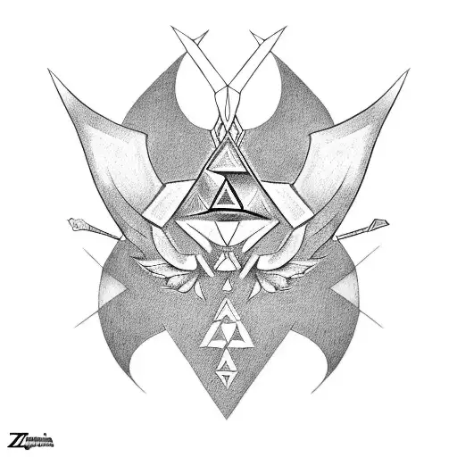 diseño de link Zelda de brazo izquierdo  tattoo design idea