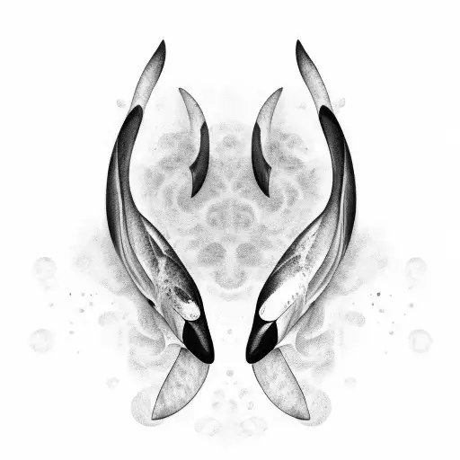A Black realistic orca tattoo design idea
