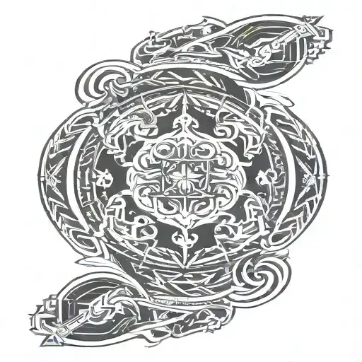 Scottish tartan pattern tattoo design idea