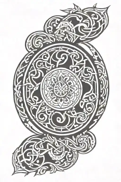 Scottish tartan pattern tattoo design idea