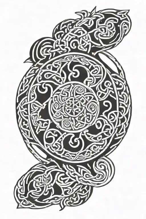 Celtic circle tattoo tattoo design idea