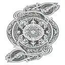 Scottish tartan pattern tattoo design idea