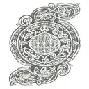 Scottish tartan pattern tattoo design idea