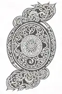 Scottish tartan pattern tattoo design idea