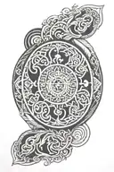 Scottish tartan pattern tattoo design idea