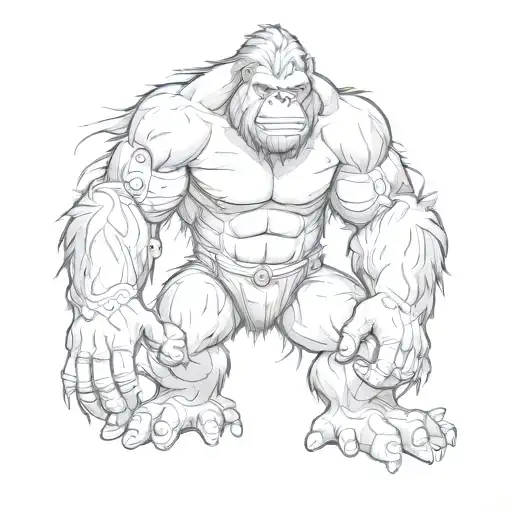 king kong tattoo design idea