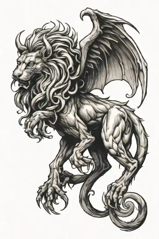 manticore tattoo design idea