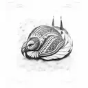turkey track  tattoo design idea