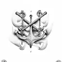 ship anchor with a scroll that you put Carmen tattoo design idea