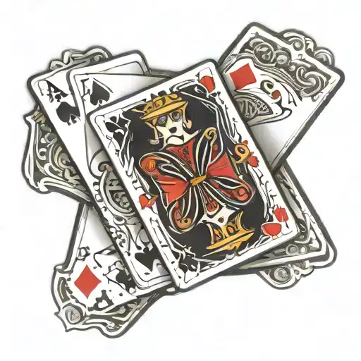 royal flush on male chest tattoo tattoo design idea