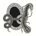 elden ring blasmemous snake tattoo design idea