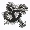elden ring blasmemous snake tattoo design idea