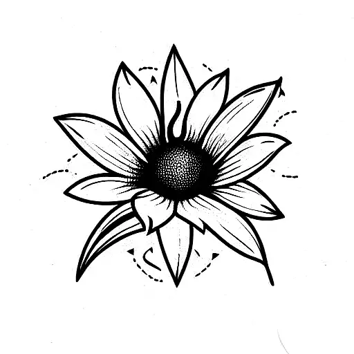 serendipity flower tattoo design idea