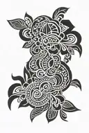 Polynesian patterns tattoo design idea