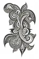 Polynesian patterns tattoo design idea