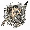 tango dance inspired tattoo design combining elements tattoo design idea