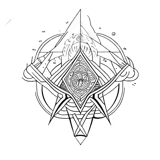 Mystical talisman tattoo design idea